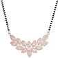 VOJ Gold-Polished Stylish Tear Drop AD Mangalsutra Set - Swadesiicart