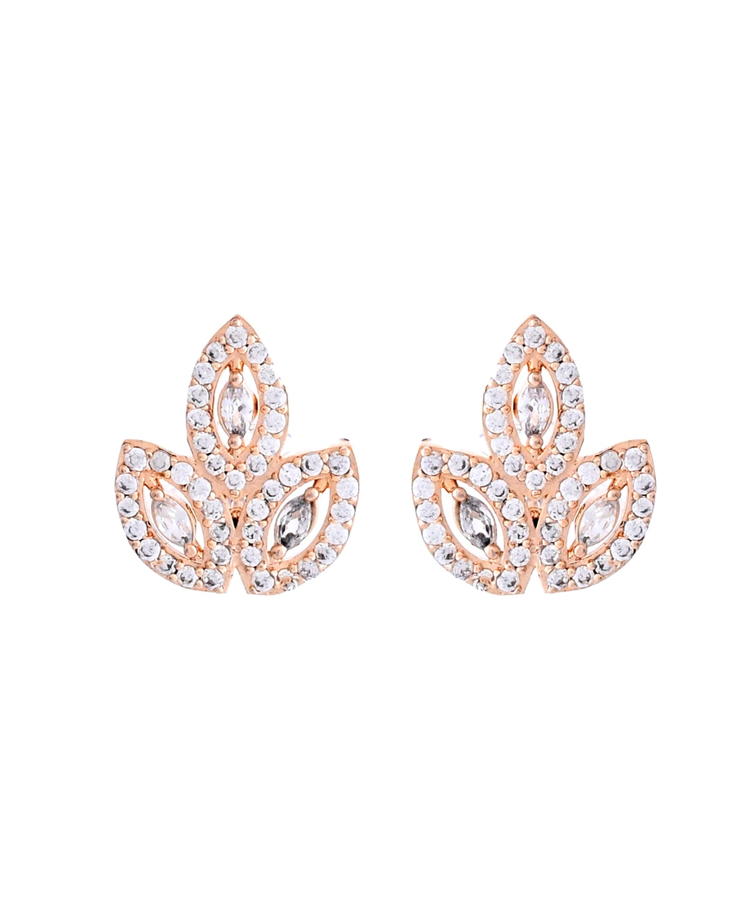 VOJ Gold-Polished Stylish Tear Drop AD Mangalsutra Set - Swadesiicart