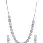 VOJ Silver Plated Mint Green Stone AD Jewellery Set - Swadesiicart
