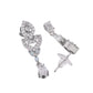 VOJ Silver Plated Mint Green Stone AD Necklace And Earrings Set - Swadesiicart