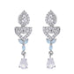 VOJ Silver Plated Mint Green Stone AD Necklace And Earrings Set - Swadesiicart