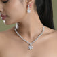 VOJ Silver Plated Floral AD Jewellery Set - Swadesiicart