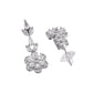 VOJ Silver Plated Floral AD Jewellery Set - Swadesiicart