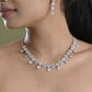 VOJ Silver Plated Floral And Cricular AD Jewellery Set - Swadesiicart