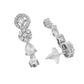 VOJ Silver Plated Floral And Cricular AD Jewellery Set - Swadesiicart