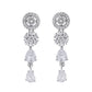 VOJ Silver Plated Floral And Cricular AD Jewellery Set - Swadesiicart