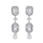 VOJ Silver Plated Geometrical Shaped AD Jewellery Set - Swadesiicart