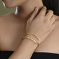 VOJ Gold-Polished Elegent Stylish Kada Bracelet - Swadesiicart
