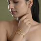 VOJ Gold-Polished Elegent Stylish Kada Bracelet - Swadesiicart