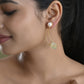 VOJ Gold Toned Pearl And Stone Studded Earrings - Swadesiicart