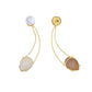 VOJ Gold Toned Pearl And Stone Studded Earrings - Swadesiicart