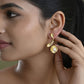 VOJ Gold Toned Floral Shaped Elegent Earrings - Swadesiicart