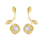 VOJ Gold Toned Floral Shaped Elegent Earrings - Swadesiicart