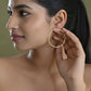 VOJ Gold Toned Circular Studs Earrings - Swadesiicart