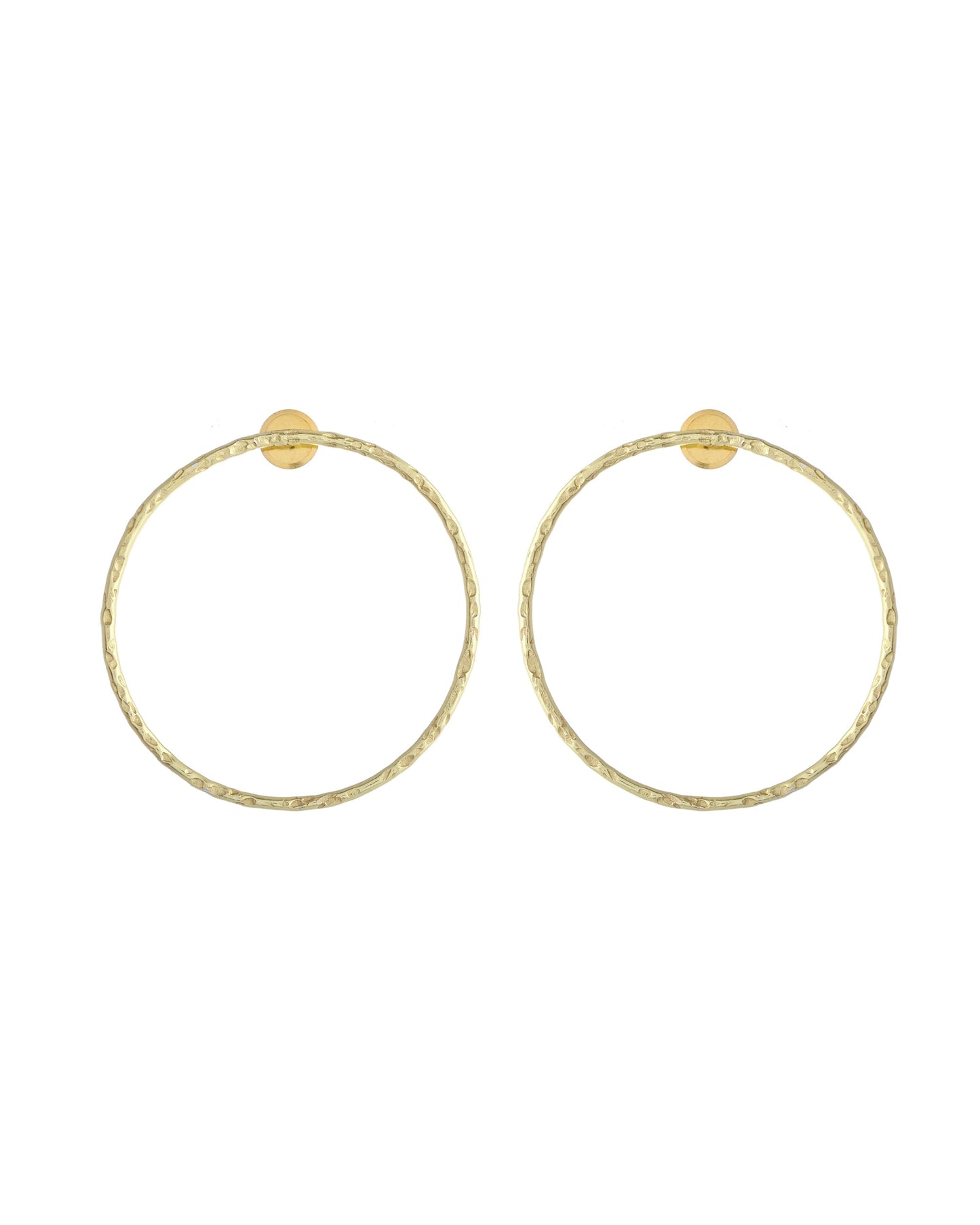 VOJ Gold Toned Circular Studs Earrings - Swadesiicart