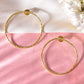 VOJ Gold Toned Circular Studs Earrings - Swadesiicart