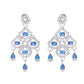VOJ Silver-Plated Blue AD-Studded Elegent Jewellery Set - Swadesiicart
