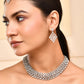 VOJ Silver-Plated AD-Studded Handcrafted Jewellery Set - Swadesiicart
