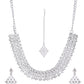 VOJ Silver-Plated AD-Studded Handcrafted Jewellery Set - Swadesiicart