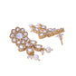 VOJ Gold-Polished White Beats Stuuded Handcrafted Jewellery Set - Swadesiicart