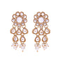 VOJ Gold-Polished White Beats Stuuded Handcrafted Jewellery Set - Swadesiicart