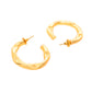 VOJ Gold-Polished Classic Half Hoop Earrings - Swadesiicart