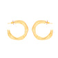 VOJ Gold-Polished Classic Half Hoop Earrings - Swadesiicart