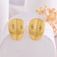 VOJ Gold-Polished Anti Tarnish Leaf Shape Earrings - Swadesiicart