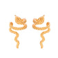 VOJ Gold-Polished Anti Tarnish Snake Earrings - Swadesiicart