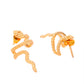 VOJ Gold-Polished Anti Tarnish Snake Earrings - Swadesiicart