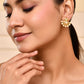 VOJ Gold-Polished Classic Pearl Studded Anti Tarnish Earrings - Swadesiicart