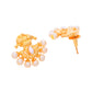 VOJ Gold-Polished Classic Pearl Studded Anti Tarnish Earrings - Swadesiicart