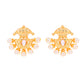 VOJ Gold-Polished Classic Pearl Studded Anti Tarnish Earrings - Swadesiicart
