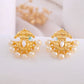 VOJ Gold-Polished Classic Pearl Studded Anti Tarnish Earrings - Swadesiicart