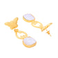 VOJ Gold-Polished Stone Studded Designer Anti Tarnish Earrings - Swadesiicart
