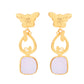 VOJ Gold-Polished Stone Studded Designer Anti Tarnish Earrings - Swadesiicart
