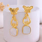 VOJ Gold-Polished Stone Studded Designer Anti Tarnish Earrings - Swadesiicart