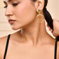 VOJ Gold-Polished Anti Tarnish Circle Stud Earrings - Swadesiicart