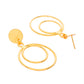 VOJ Gold-Polished Anti Tarnish Circle Stud Earrings - Swadesiicart