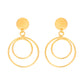 VOJ Gold-Polished Anti Tarnish Circle Stud Earrings - Swadesiicart