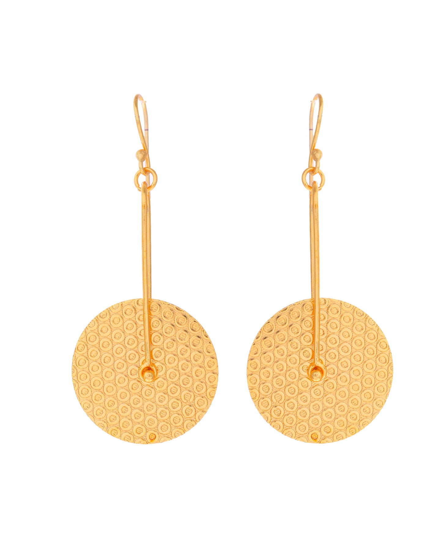 VOJ Gold-Polished Anti Tarnish Classic Stud Earrings - Swadesiicart