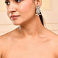 VOJ Silver Plated Beats Studded Classic Stud Earrings - Swadesiicart