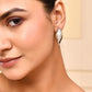 VOJ Silver Plted Classic Shankh Shape Earrings - Swadesiicart