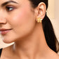 VOJ Gold-Polished Flower Shape Anti Tarnish Studs Earrings - Swadesiicart