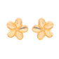 VOJ Gold-Polished Flower Shape Anti Tarnish Studs Earrings - Swadesiicart