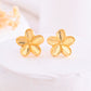 VOJ Gold-Polished Flower Shape Anti Tarnish Studs Earrings - Swadesiicart
