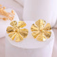 VOJ Gold-Toned Floral Studs Earrings - Swadesiicart