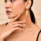 VOJ Gold-Toned Anti Tarnish Leafs Drop Earrings - Swadesiicart