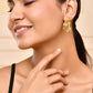 VOJ Gold-Toned Marmaid Shape Anti Tarnish Earrings - Swadesiicart