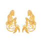 VOJ Gold-Toned Marmaid Shape Anti Tarnish Earrings - Swadesiicart